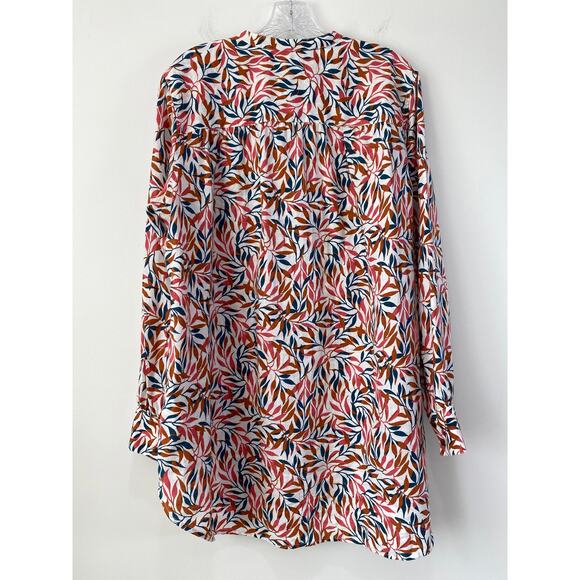 Lands' End Womens Tunic Top Size L 100% Linen Long Sleeve Pockets Resort Beach - Picture 11 of 11